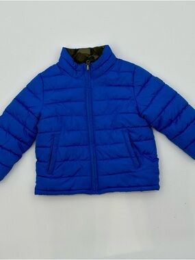 Baby GAP reversible Blue Camo Puffer Winter Jacket size 3T
